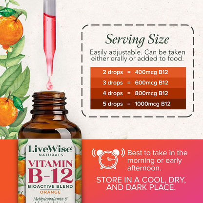 Organic Vitamin B12 1000 mcg Sublingual – Función psicológica normal: Contribuye a la claridad mental y al – Image 4