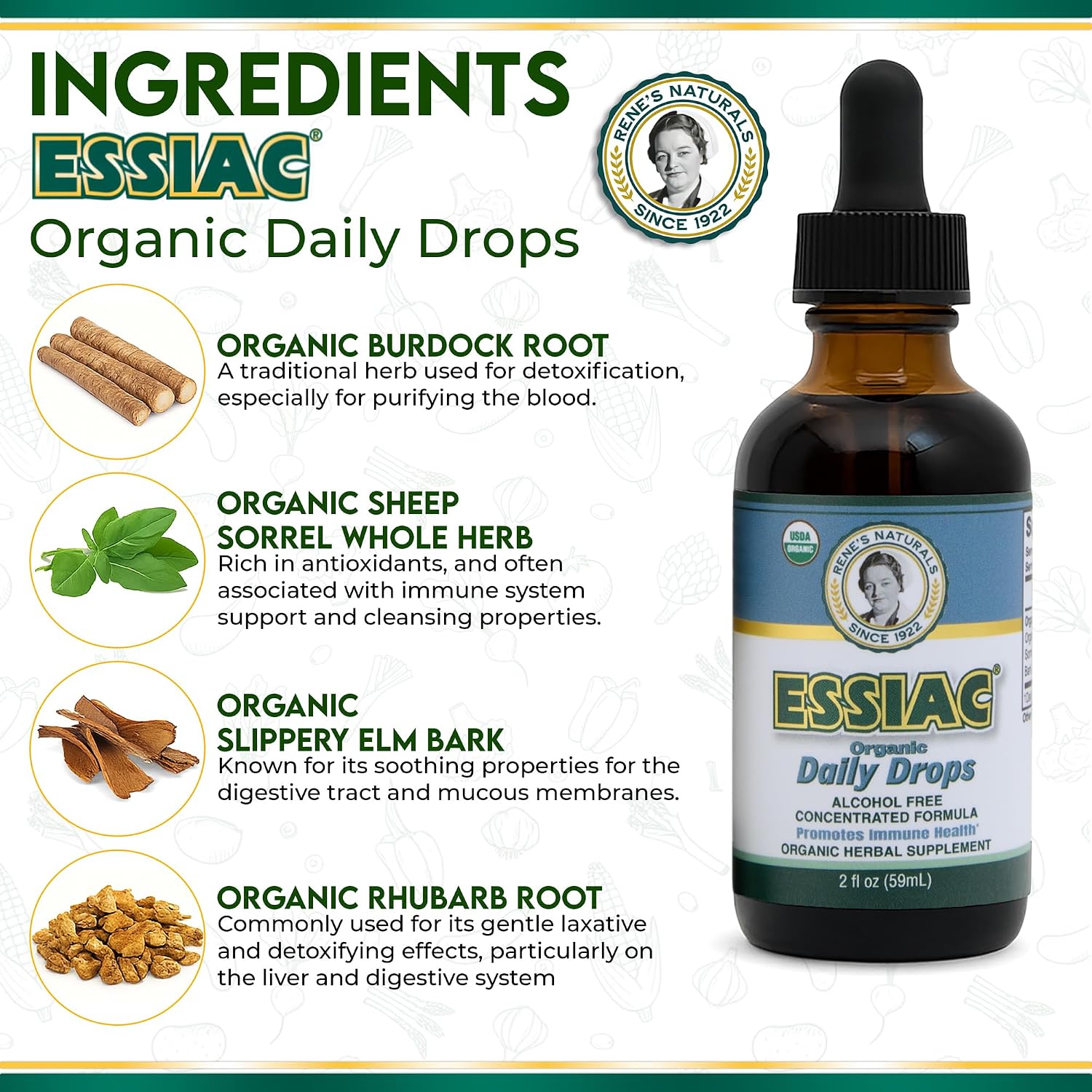 Essiac Gotas Orgánicas Originales - Fórmula Concentrada para Apoyo Natural | 59ml