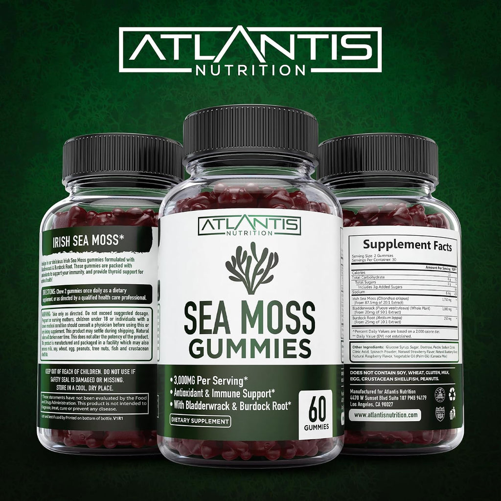 Irish Sea Moss Gummies 3000mg – Atlantis Nutrition