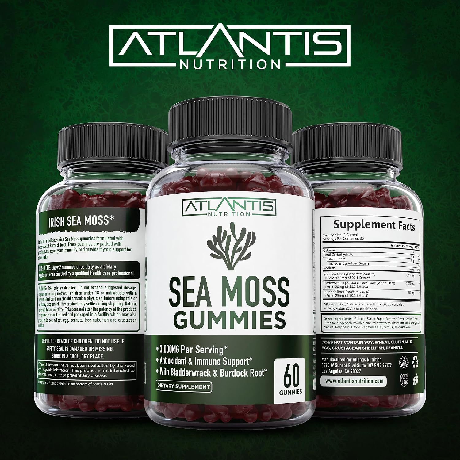 Irish Sea Moss Gummies 3000mg – Atlantis Nutrition
