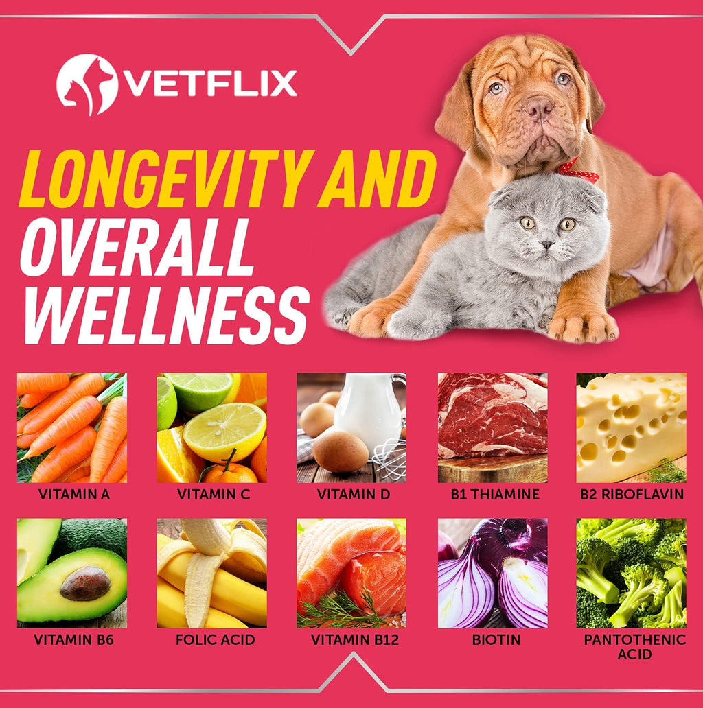 10 en 1 Vitaminas Líquidas para Perros y Gatos, 2 Fl Oz | Glucosamina y Multivitamínico
