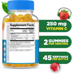 Lifeable Vitamina C para Niños Sin Azúcar – 250 mg – Gominolas Sabor Naranja – 90 Unidades
