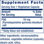 Life Extension PQQ Capsules – Pyrroloquinoline Quinone, 10 mg – Mitochondrial Support & Energy – 60 Capsules