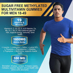 Nextdia Multivitamínico Metilado para Hombres Gummies (2 Paquetes) - Sin Azúcar, Vegano - Completo con BCAA, Vitaminas y Minerales