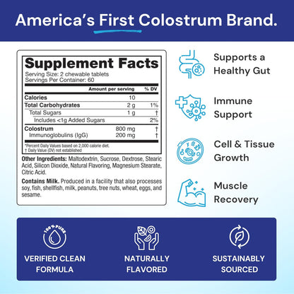 Symbiotics Naturade Colostrum Masticable - – Salud digestiva: Los factores de crecimiento y los péptidos – Image 2