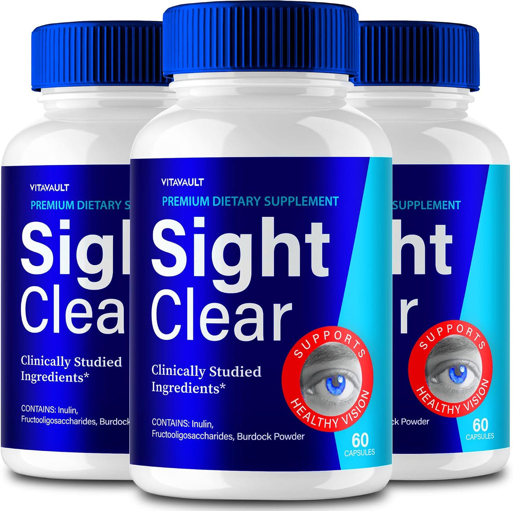 (3 Pack) Sight Clear Eye Supplement Cápsulas - Suplemento para la Visión - Máxima Potencia (180 Cápsulas)