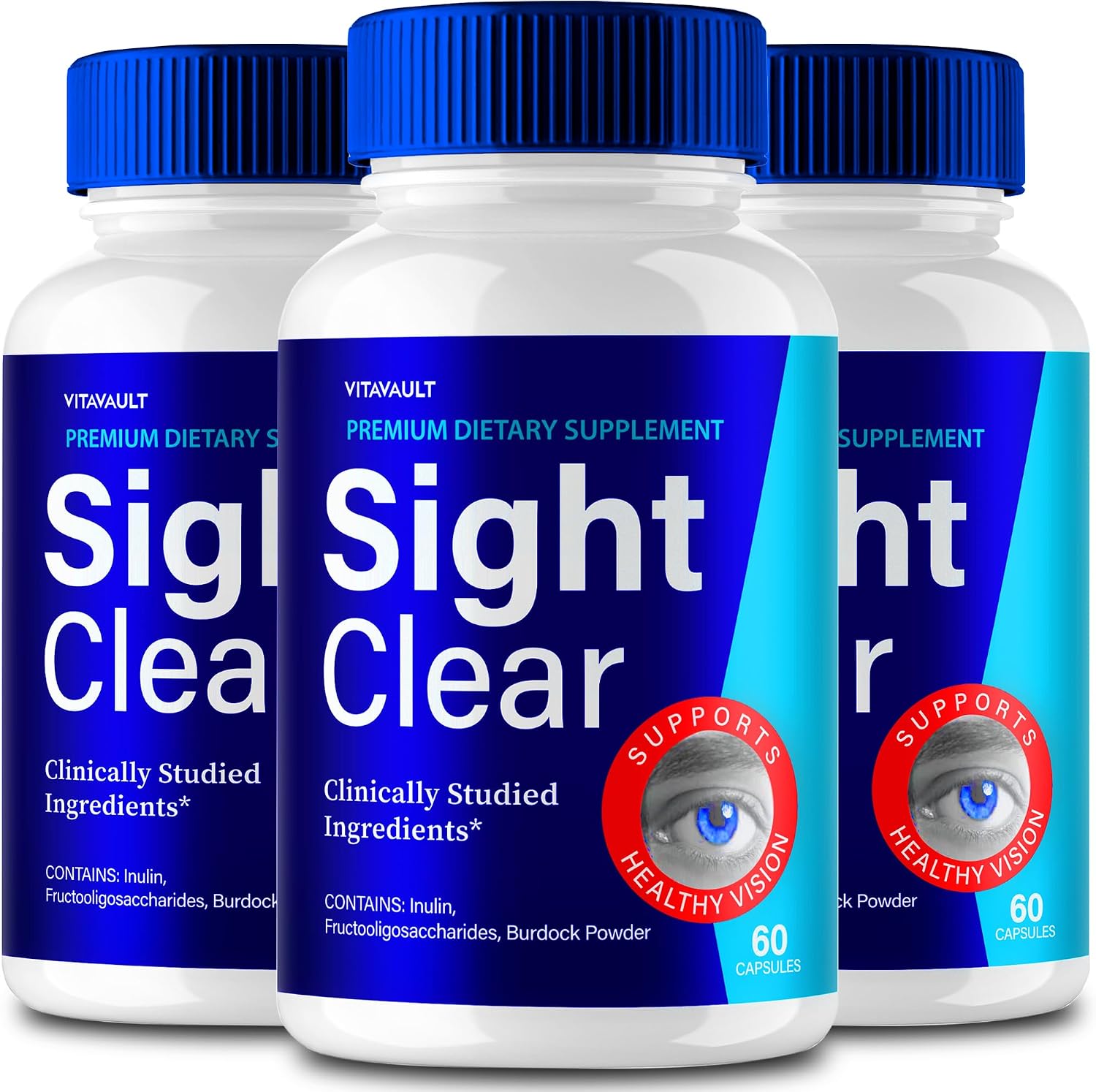 (3 Pack) Sight Clear Eye Supplement Cápsulas - Suplemento para la Visión - Máxima Potencia (180 Cápsulas)