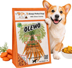 Olewo Original Carrots for Dogs - Fiber for Firm Stool, Dehydrated Topper, Skin & Coat Support, 1 lb