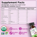 Wellements Organic Baby Multivitamin Drops - Gotas Multivitamínicas Orgánicas para Bebés y Niños Pequeños (30 ml) - Sabor Cereza