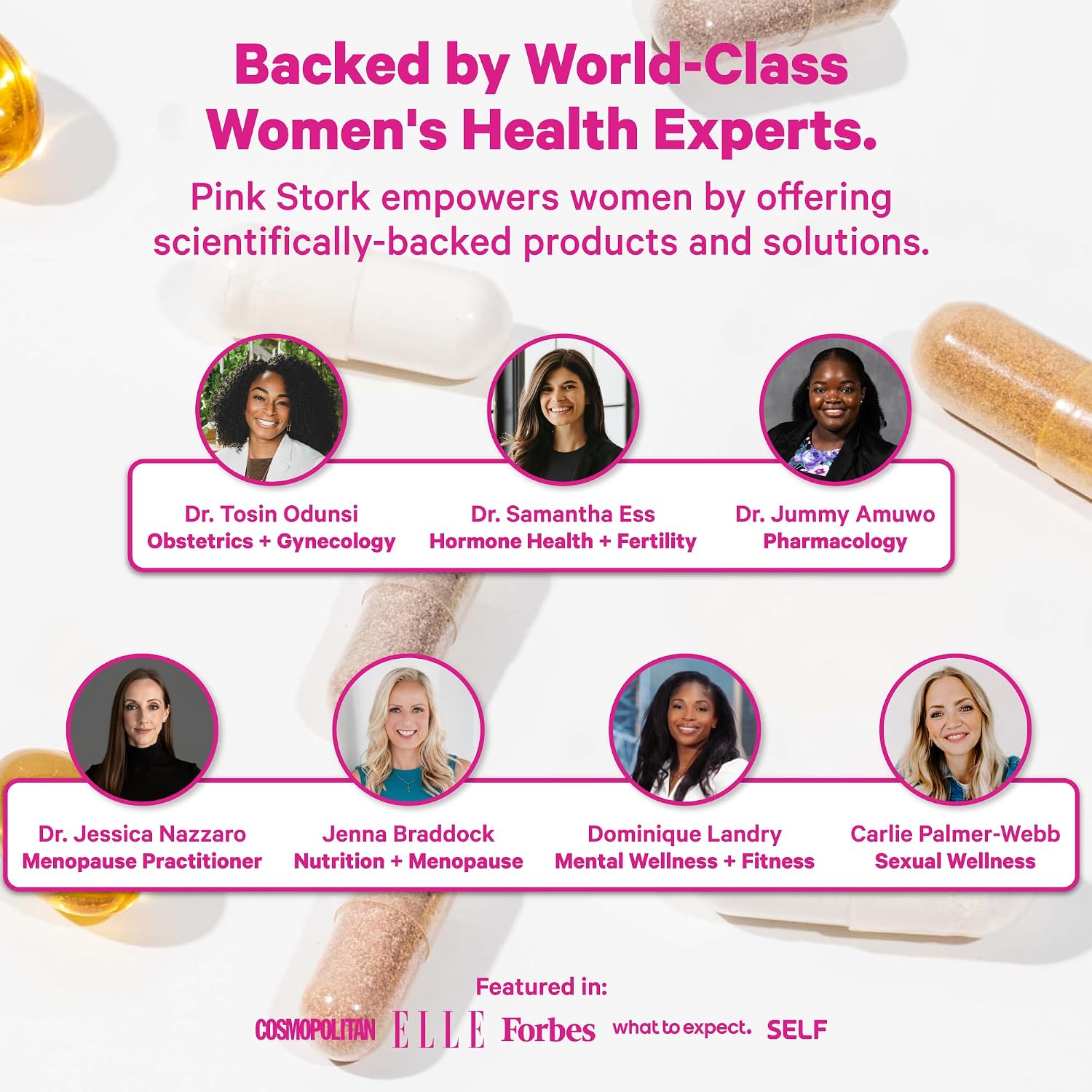 Pink Stork Gominolas de Fertilidad para Mujeres | CoQ10, Myo-Inositol, Folato Metilado | Apoyo para el Equilibrio Hormonal y la Función Ovárica | 60 Gominolas