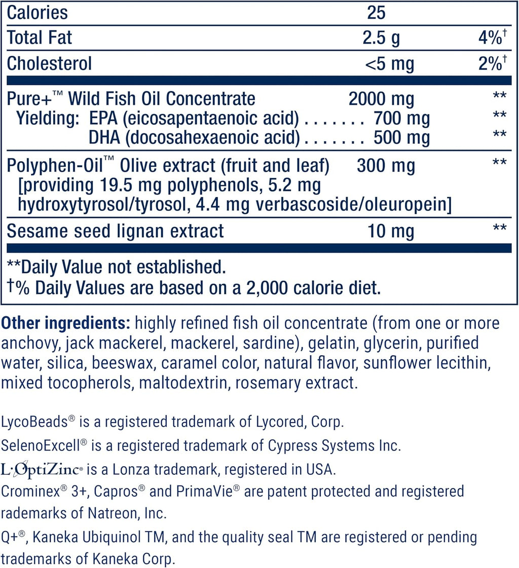 Life Extension Comprehensive Nutrient Packs Advanced - 30 Sobres con Multivitamínico, Curcumina, Aceite de Pescado y CoQ10