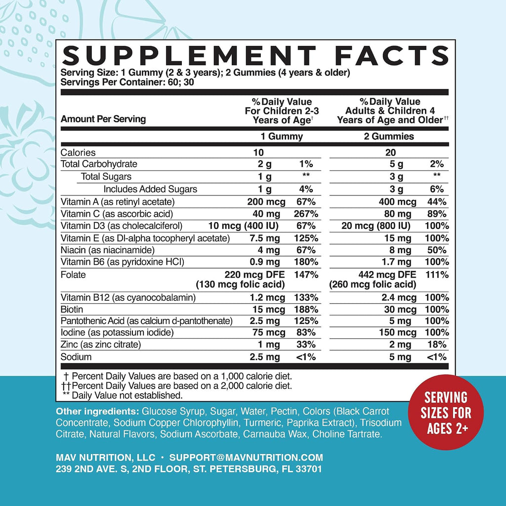 Multivitamínico Infantil Gominolas | Vitaminas A, B, C, D y Zinc | 60 Gominolas