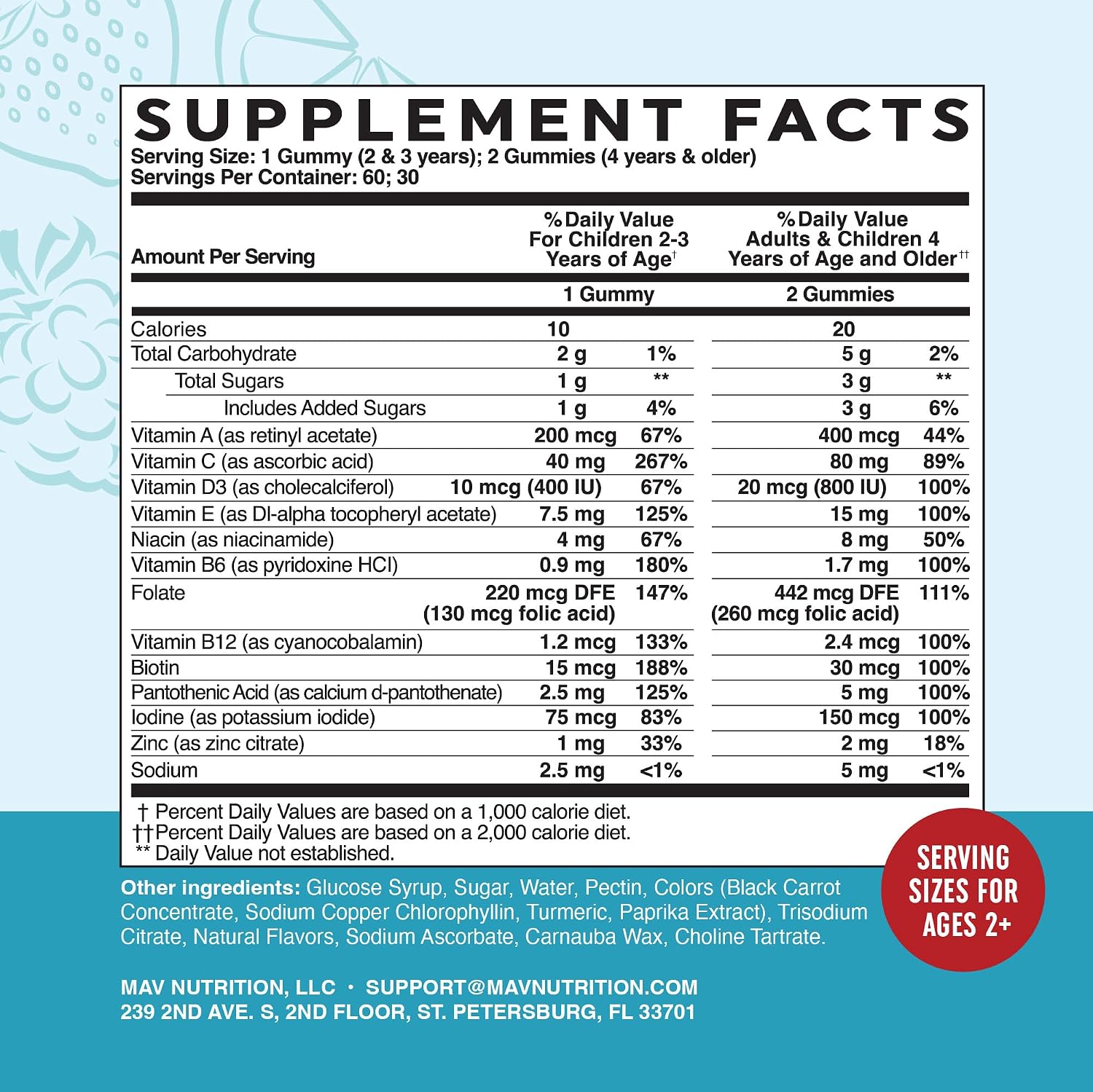 Multivitamínico Infantil Gominolas | Vitaminas A, B, C, D y Zinc | 60 Gominolas