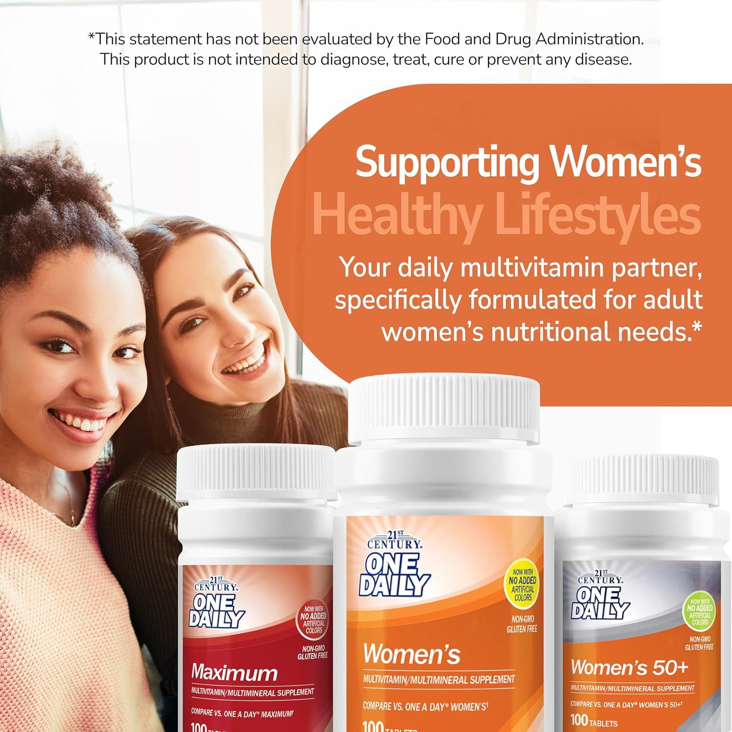 21st Century One Daily Tabletas para mujeres, 100 comprimidos