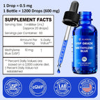 Bluesun Methylene Blue 1% Gotas - Grado Farmacéutico USP - 60ml