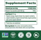 MegaFood Ultra C 400 mg - 90 Comprimidos - Suplemento de Vitamina C Vegano con Alimentos Reales