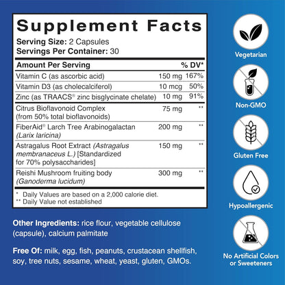 Patient One Immune Maintenance – 60 Cápsulas – Vitamina D3: contribuye al funcionamiento normal del sistema – Image 2