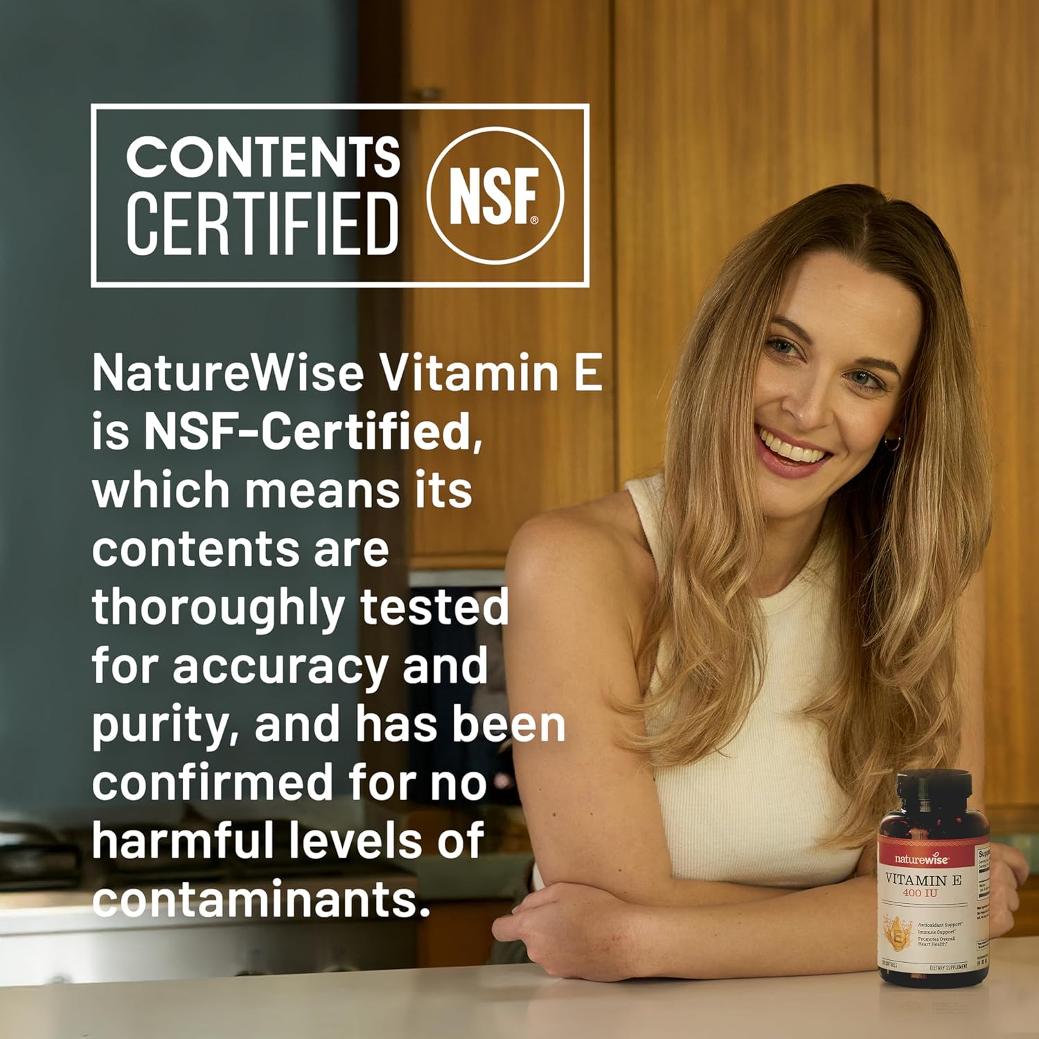 NatureWise Vitamina E 400 UI (180 mg) – 60 Cápsulas Blandas