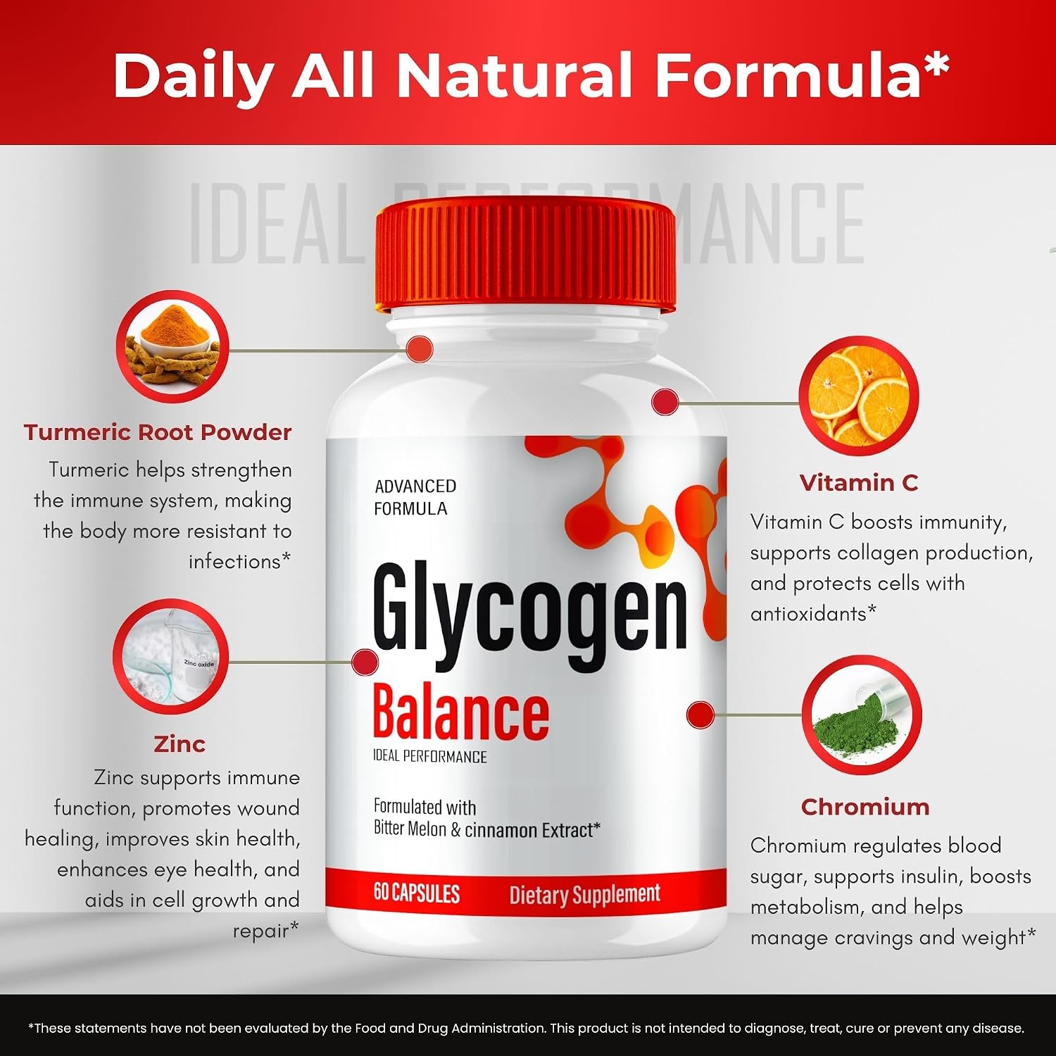 Glycogen Balance Advanced Blood Formula Cápsulas, Suplemento para el Equilibrio de Glucógeno en Sangre - Máxima Potencia, Natural para Circulación Saludable y Niveles Estables (5 Envases)