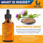 Milk Thistle for Dogs – Liver & Kidney Support for Large & Small Pets – Milk Thistle for Cats to Care for Digestion – Specialist-Approved Liquid Formula with Salmon Flavor – GMO Free – 2 Oz Bottle