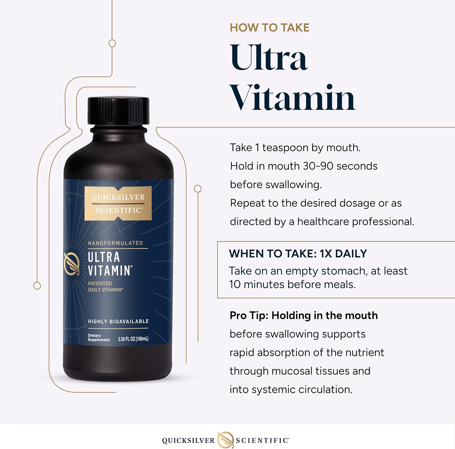 Quicksilver Scientific Liposomal Ultra Vitamin - Líquido Multivitamínico y Antioxidante (100 ml)