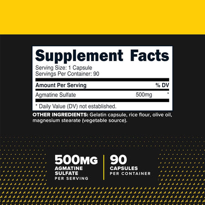 Primaforce Sulfato de Agmatina 500 mg, 90 Cápsulas - Suplemento No-GMO, Sin Gluten – Image 2