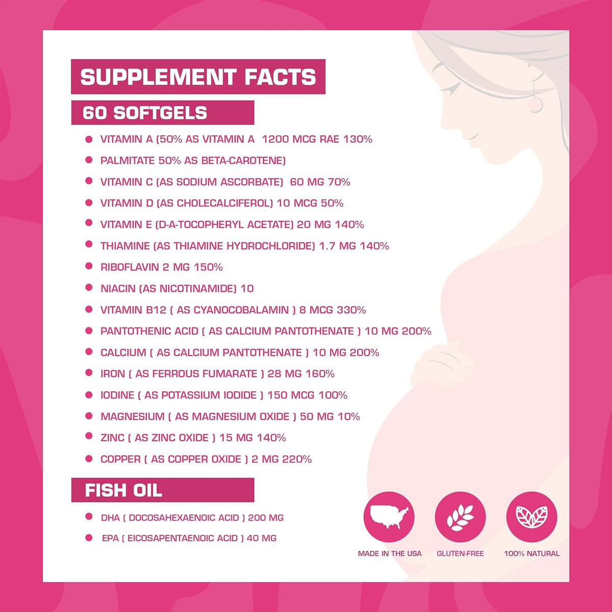 Pregnaforte 1 al Día Vitaminas Prenatales - – Ácido fólico (480 mcg): Contribuye al crecimiento de los tejidos – Image 8