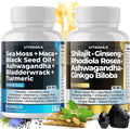 Vitamax Pure Himalayan Shilajit con Sea Moss, Ashwagandha, Bladderwrack y Ginkgo Biloba - Cápsulas Veganas
