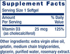 Life Extension Vitamina D3 25 mcg (1000 UI), 90 Cápsulas Blandas