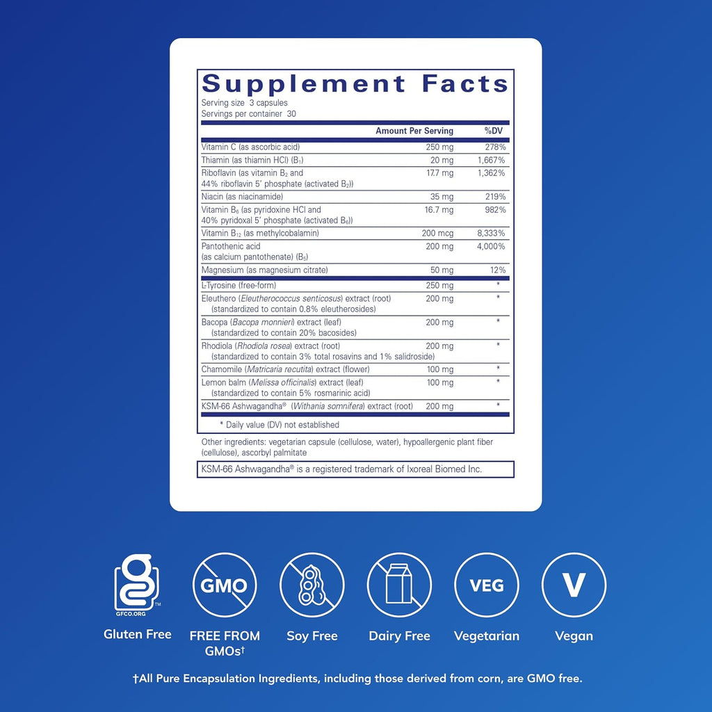 Pure Encapsulations Daily Stress Formula – 90 Cápsulas
