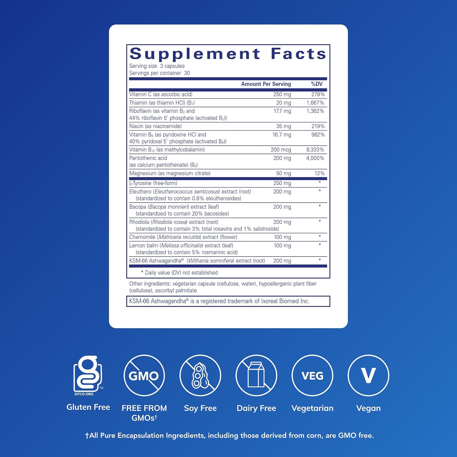 Pure Encapsulations Daily Stress Formula – 90 Cápsulas