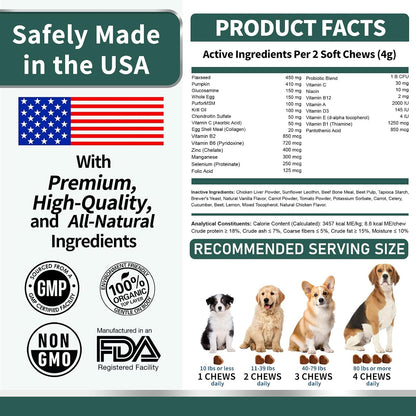 Dog Multivitamin, Glucosamine Chondroitin for Dogs, Dog Vitamins and Supplements, Probiotics, Krill Oil for Hip & Joints, – Image 6