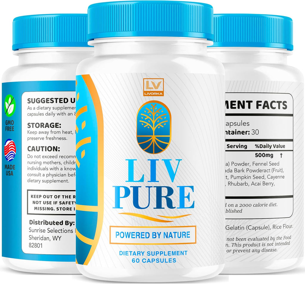 Liv Pure (3 Pack) 180 Cápsulas - Complemento Alimenticio para la Salud Hepática