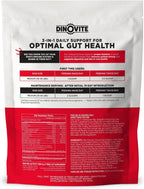 Dinovite Probióticos para Perros - Complemento en Polvo para Perros Medianos (18-45 lb) - Salud Digestiva y Piel con Omega-3, 30 Dosis
