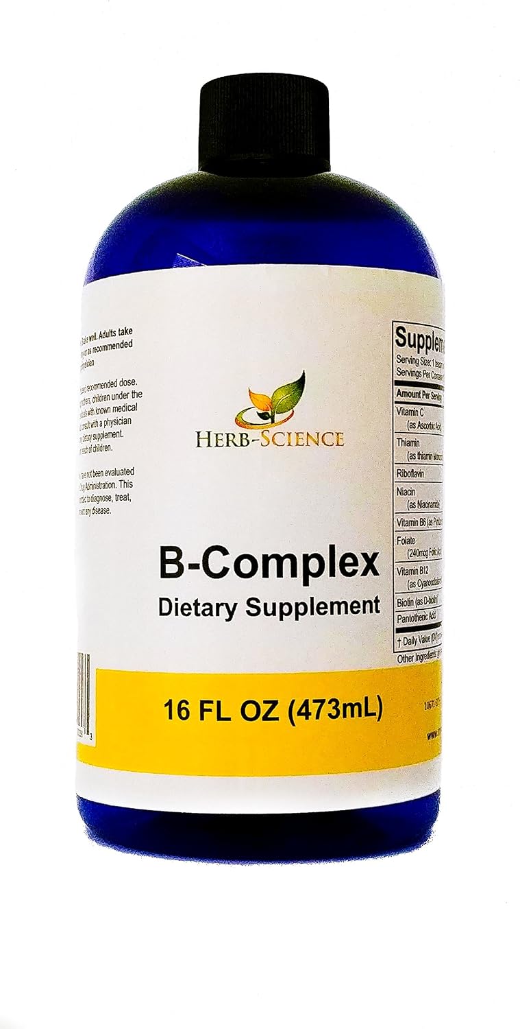 Complejo B Líquido con Vitamina C, 473 ml - Herb-Science