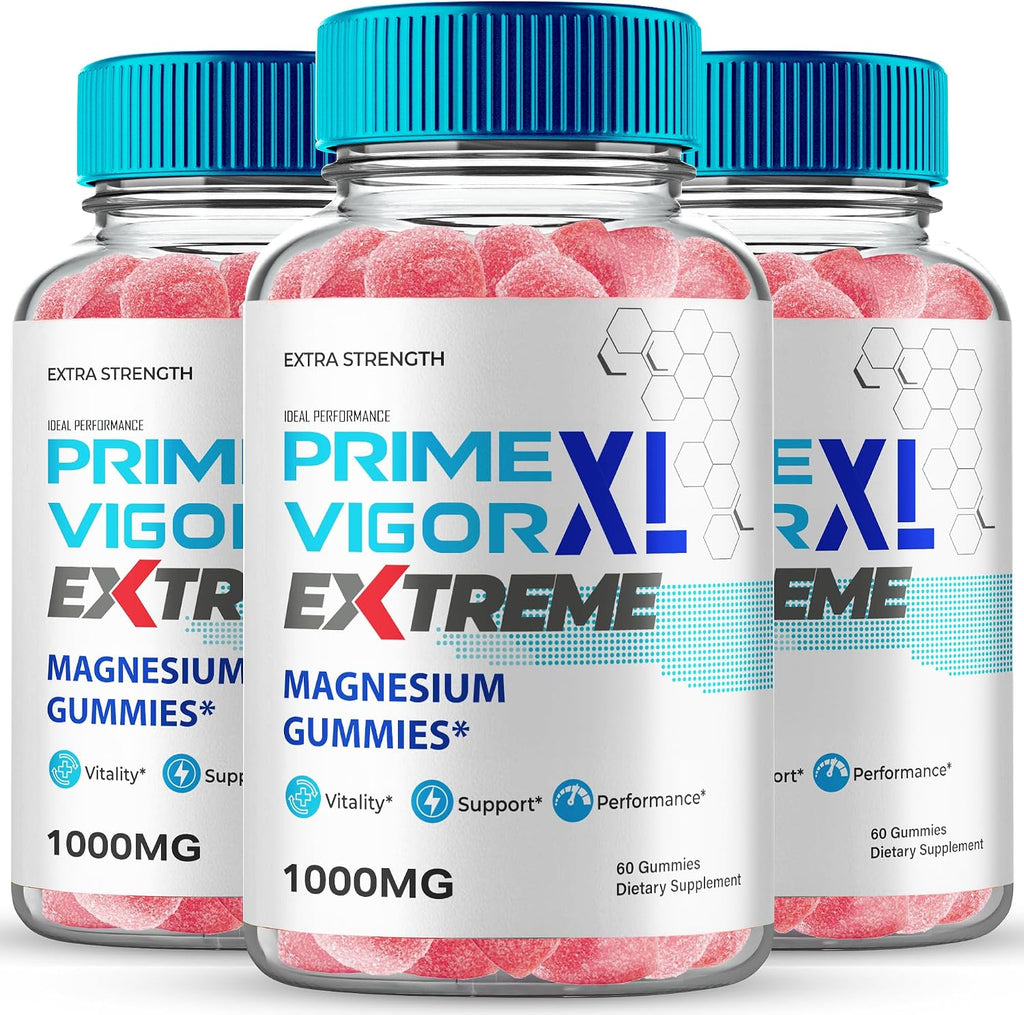 Prime Vigor XL Extreme Gummies - Suplemento en Gominolas para Hombres (3 Paquetes)