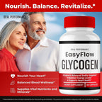 Easy Flow Glycogen Support Cápsulas - Fórmula Oficial, Máxima Potencia, 60 Cápsulas