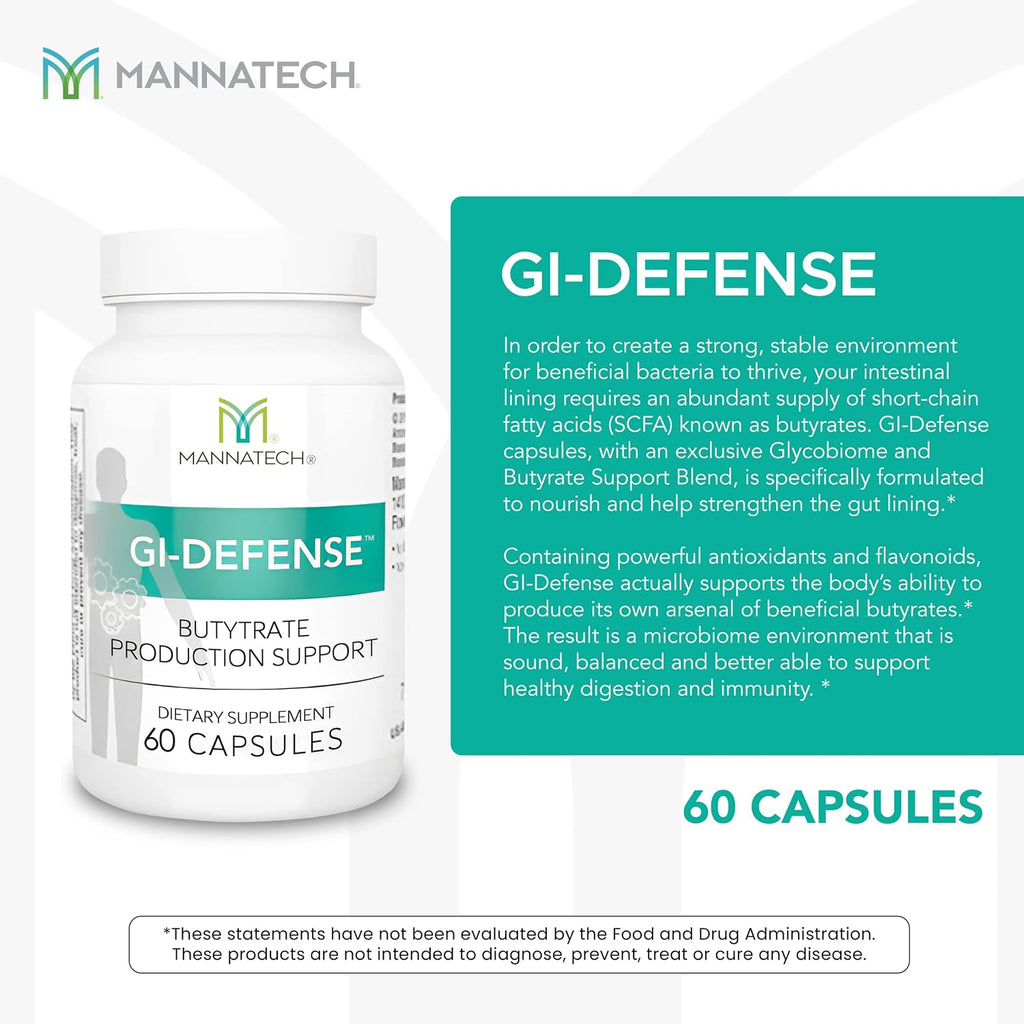 Mannatech GI-Defense Butyrate Supplement - 60 Cápsulas