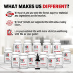 10X Health TMG - Suplemento de Trimetilglicina para Hígado, Corazón y Energía - 60 Cápsulas