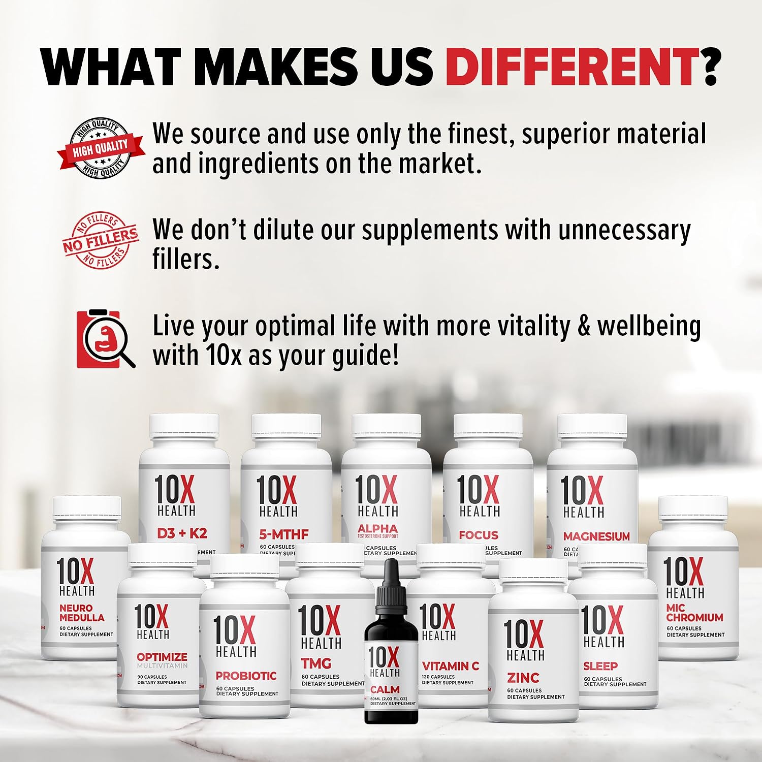 10X Health TMG - Suplemento de Trimetilglicina para Hígado, Corazón y Energía - 60 Cápsulas