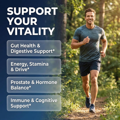 Clean Nutra Probiótico para Hombres - – Vitamina D: Contribuye al funcionamiento normal del sistema inmunitario y – Image 2