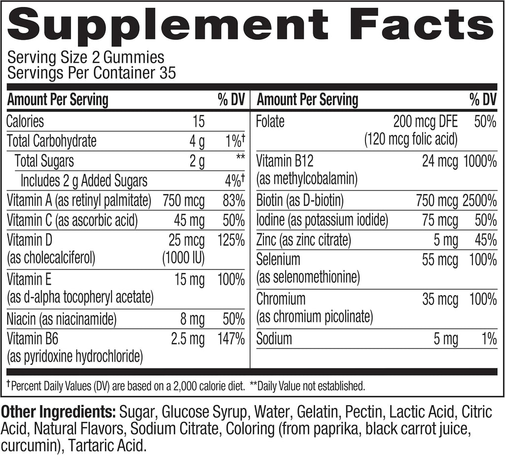 Olly Teen Girl Multi Gummy – Multivitamínico en Gominolas para Adolescentes, Sabor Berry Melon, 70 Gominolas (35 Días)