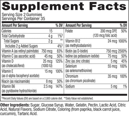 Olly Teen Girl Multi Gummy – Multivitamínico en Gominolas para Adolescentes, Sabor Berry Melon, 70 Gominolas (35 Días) – Image 7