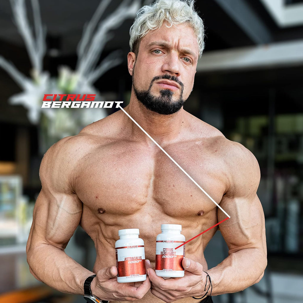 Huge Supplements Extracto de Bergamota Cítrica Pura 10:1, 120 Cápsulas