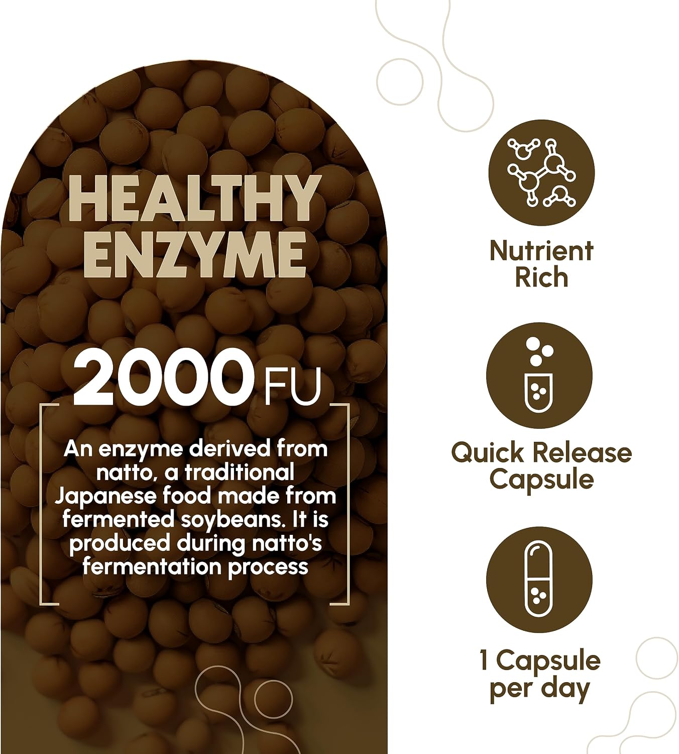 Zenavea Nattokinase 2000 FU - 270 Cápsulas Veganas