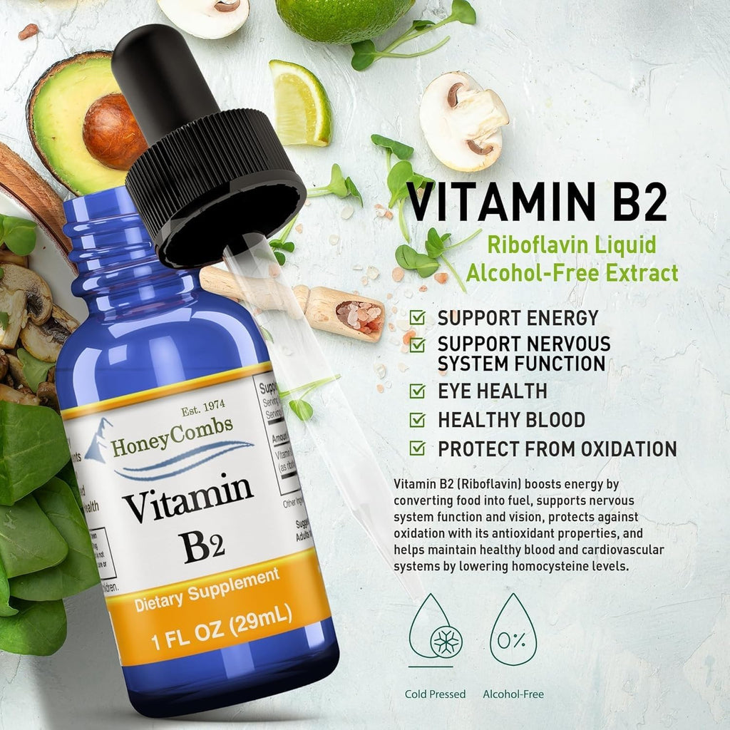HoneyCombs Vitamina B2 Líquida - Riboflavina - 30 ml