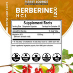 Planet Source Berberine HCl 1200 mg - 60 Cápsulas