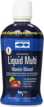 Trace Minerals | Liquid Multivitamin with Minerals | B Vitamins, Antioxidants, 72+ Ionic Minerals for Energy and Skin, Hair, & Nails (Orange Mango)