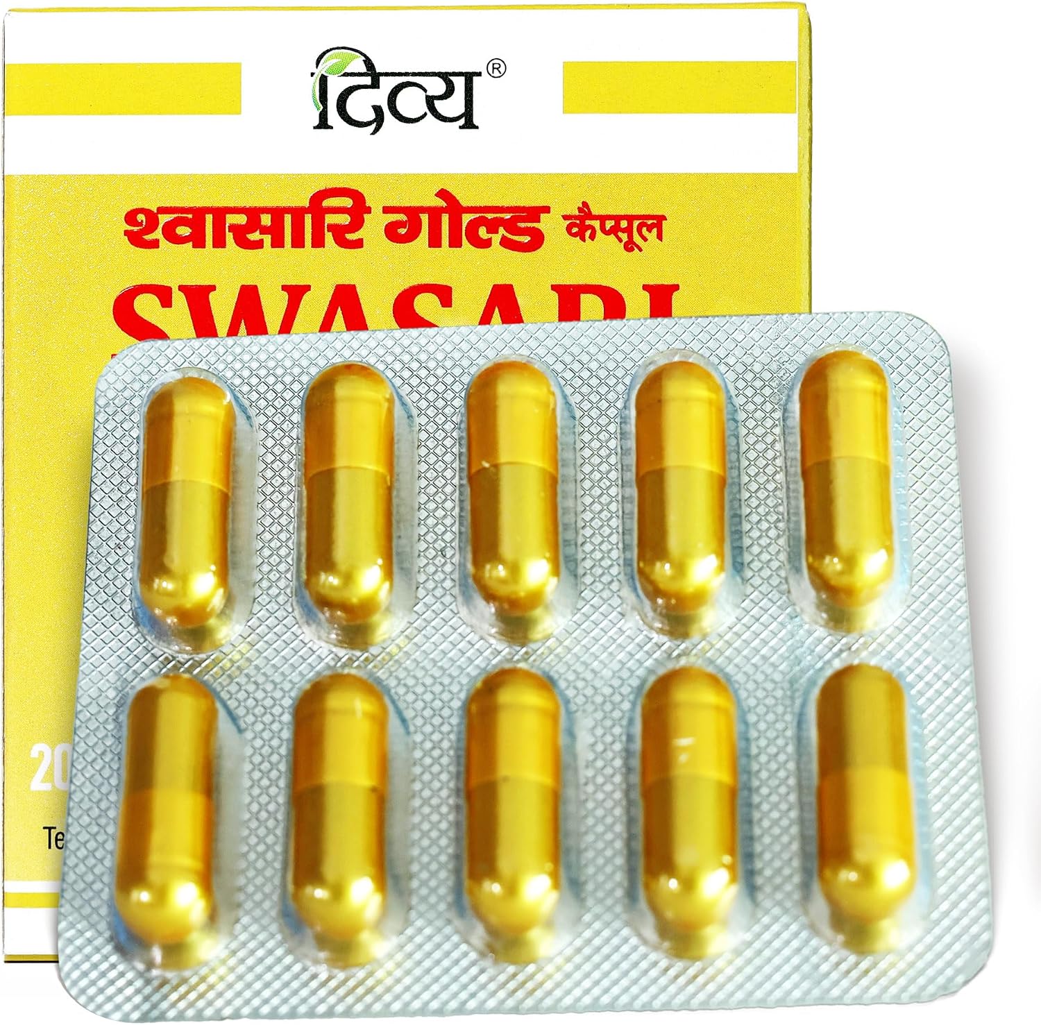 Patanjali Divya Swasari Gold Cápsulas - 20 unidades