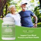 Blood Pressure Complex – Mezcla de hierbas y nutrientes para una tensión arterial saludable, circulación, función cardíaca y apoyo al estrés – 90 comprimidos